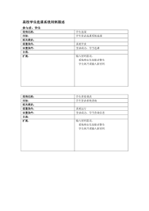 高校学生选课系统用例描述