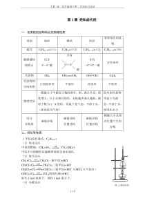 人教-高二化学选修5第二章知识点总结