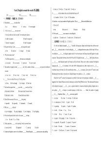 (完整)高一英语必修一Unit2单元测试题和答案