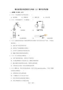 湖北省武汉市武昌区九年级(上)期中化学试卷