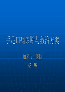 手足口病诊断与救ppt-手足口病诊断与救治方案