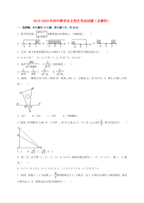 2019-2020年初中数学自主招生考试试题(含解析)