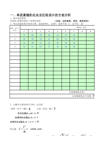 单因素的方差分析和多重比较Excel表格计算(优化)上传