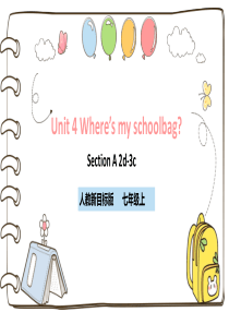 人教新目标七年级上册Unit4-SectionA(2d-3c)精品优质公开课课件