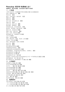 Photoshop-CC2018快捷键大全