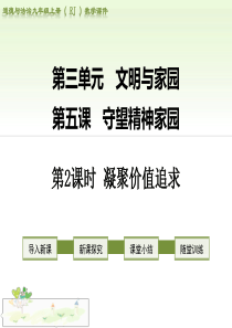 人教版九年级道德与法治上册课件凝聚价值追求