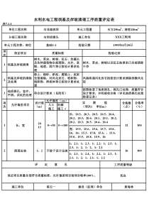 表7.1-1 基及岸坡清理工序质量评定表（例表）