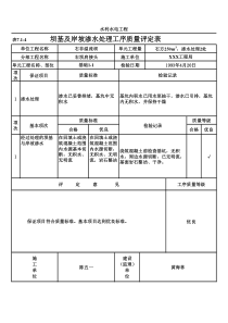 表7.1-4 坝基及岸坡渗水处理工序质量评定表（例表）