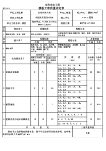 表7.18-3 模板工序质量评定表（例表）