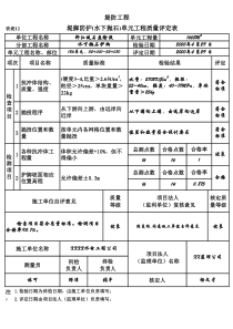 表堤12 堤脚防护（水下抛石）单元工程质量评定表（例表）