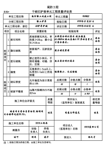 表堤9 干砌石护坡单元工程质量评定表（例表）