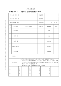 深水质表路01道路工程外观质量评分表