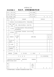 深水质表路25收水井、支管质量检验评定表