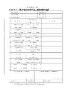 深水质表45潜水电泵安装单元工程质量评定表