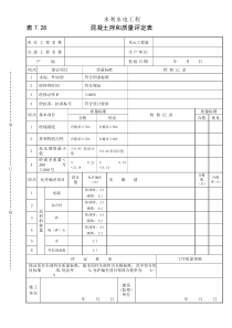 表7.28混凝土拌和质量评定表