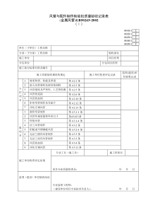 080101Ⅰ风管与配件制作检验批质量验收记录表