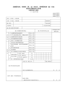 060103Ⅰ成套配电柜、控制柜（屏、台）和动力、照明配电箱（盘）安装检验批质量验收记录表