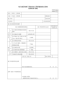 090105电力液压电梯门系统安装工程质量验收记录表