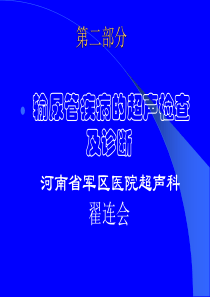 输尿管疾病的超声检查及疾病诊断翟连会河南