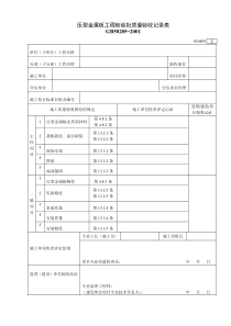 020409压型金属板工程检验批质量验收记录表