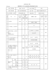 表2.14-4 桥架和大车行走机构安装质量评定表（例表）