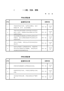 开标评标过程监督记录表