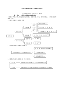 2020高考生物总复习必考知识点大全