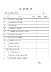 环保、水保检查记录表