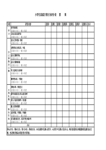 小学生家庭日常行为评分表