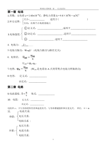 高中物理选修3-1公式总结