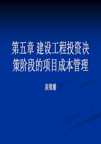 第五章-建设工程投资决策阶段的项目