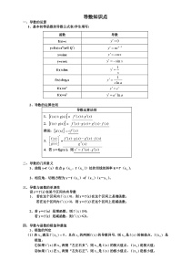 导数知识点