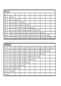 10、20以内加减法口诀表(打印版本)