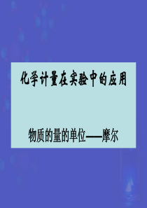 物质的量的单位——摩尔