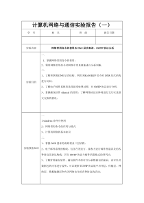 计算机网络实验实验报告1