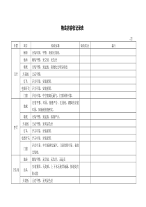 精装房验收记录表