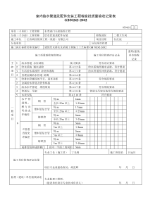 室内给水管道及配件安装工程检验批质量验收记录表