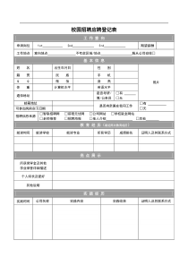 校园招聘应聘登记表