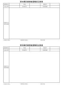 临床医生终末病历质控检查情况记录表