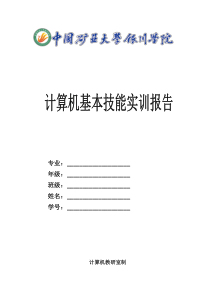 计算机基本技能实训总结报告[2014]