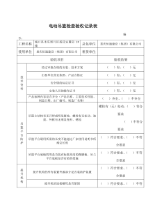 吊篮检查验收记录表