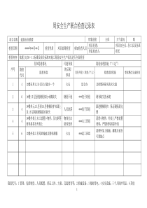 4 周安全检查记录表