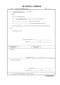 施工组织设计和方案报审表