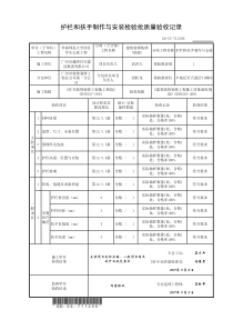 7.1.1.206、护栏和扶手制作与安装检验批质量验收记录