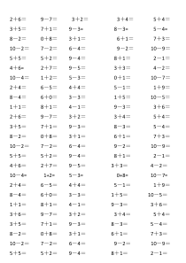 (完整版)小学一年级10以内数学计算题