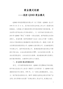 商业模式案例分析-浅析某公司商业模式