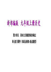 部编人教版九年级上册历史-第六单元--资本主义制度的初步确立-单元期末复习课件PPT