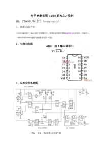 电子竞赛常用CD40系列芯片资料