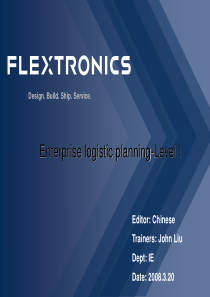 Enterprise logistic planning-Level I