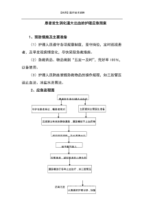 患者发生消化道大出血的护理应急预案